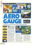 Scan of the review of Aero Gauge published in the magazine N64 17, page 1