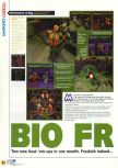Scan of the review of Bio F.R.E.A.K.S. published in the magazine N64 18, page 1