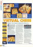 Scan of the review of Virtual Chess 64 published in the magazine N64 18, page 1