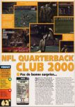 Scan of the review of NFL Quarterback Club 2000 published in the magazine X64 24, page 1