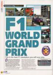 Scan of the review of F-1 World Grand Prix published in the magazine N64 20, page 1