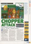 Scan of the review of Chopper Attack published in the magazine N64 20, page 1