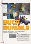 Scan of the review of Buck Bumble published in the magazine N64 20, page 1