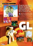 Scan of the review of Glover published in the magazine N64 21, page 1