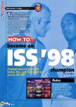 Scan of the walkthrough of International Superstar Soccer 98 published in the magazine N64 21, page 1