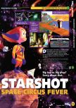 Scan of the review of Starshot: Space Circus Fever published in the magazine N64 22, page 1