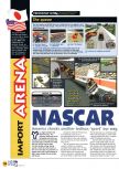 Scan of the review of NASCAR '99 published in the magazine N64 22, page 1