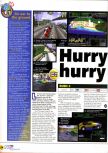 Scan of the preview of Rush 2: Extreme Racing published in the magazine N64 23, page 11