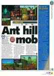 Scan of the preview of A Bug's Life published in the magazine N64 27, page 1