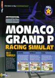 Scan of the review of Monaco Grand Prix Racing Simulation 2 published in the magazine N64 27, page 1