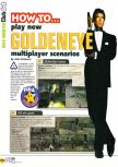 Scan of the walkthrough of Goldeneye 007 published in the magazine N64 28, page 1