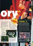 Scan of the preview of Turok 3: Shadow of Oblivion published in the magazine N64 29, page 1