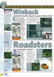 Scan of the preview of Roadsters published in the magazine N64 30, page 1