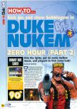 Scan of the walkthrough of Duke Nukem Zero Hour published in the magazine N64 30, page 1