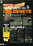 Scan of the walkthrough of Goldeneye 007 published in the magazine N64 30, page 1