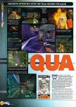 Scan of the preview of Quake II published in the magazine N64 31, page 9