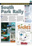Scan of the preview of South Park Rally published in the magazine N64 31, page 1