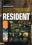 Scan of the preview of Resident Evil 2 published in the magazine N64 32, page 1