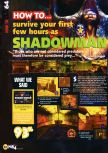 Scan of the walkthrough of Shadow Man published in the magazine N64 33, page 1
