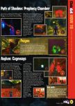 Scan of the walkthrough of Shadow Man published in the magazine N64 33, page 6