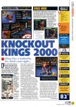 Scan of the review of Knockout Kings 2000 published in the magazine N64 35, page 1