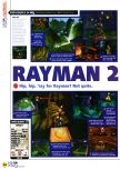 Scan of the review of Rayman 2: The Great Escape published in the magazine N64 35, page 1