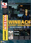Scan of the review of Operation WinBack published in the magazine N64 35, page 1