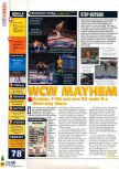 Scan of the review of WCW Mayhem published in the magazine N64 36, page 1