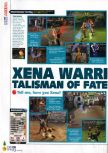 Scan of the review of Xena: Warrior Princess: The Talisman of Fate published in the magazine N64 36, page 1