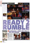 Scan of the review of Ready 2 Rumble Boxing published in the magazine N64 37, page 1