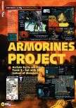 Scan of the review of Armorines: Project S.W.A.R.M. published in the magazine N64 37, page 1