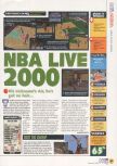 Scan of the review of NBA Live 2000 published in the magazine N64 38, page 1