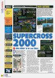 Scan of the review of Supercross 2000 published in the magazine N64 39, page 1