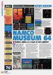 Scan of the review of Namco Museum 64 published in the magazine N64 44, page 1