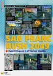 Scan of the review of San Francisco Rush 2049 published in the magazine N64 48, page 1