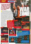 Scan of the review of WWF War Zone published in the magazine Le Magazine Officiel Nintendo 07, page 1