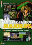 Scan of the review of The Legend Of Zelda: Majora's Mask published in the magazine N64 49, page 1