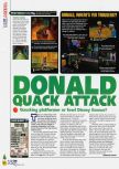 Scan of the review of Donald Duck: Quack Attack published in the magazine N64 49, page 1