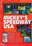 Scan du test de Mickey's Speedway USA paru dans le magazine N64 50, page 1