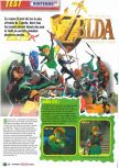 Scan of the review of The Legend Of Zelda: Ocarina Of Time published in the magazine Le Magazine Officiel Nintendo 11, page 1