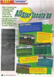 Scan of the review of All Star Tennis 99 published in the magazine Le Magazine Officiel Nintendo 12, page 1