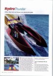 Scan of the review of Hydro Thunder published in the magazine N64 Gamer 28, page 1