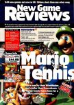 Scan du test de Mario Tennis paru dans le magazine Nintendo Official Magazine 98, page 1