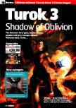 Scan of the review of Turok 3: Shadow of Oblivion published in the magazine Nintendo Official Magazine 98, page 1