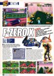 Scan of the preview of F-Zero X published in the magazine Nintendo Official Magazine 64, page 1