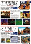 Scan of the preview of Sim City 64 published in the magazine Nintendo Official Magazine 64, page 1