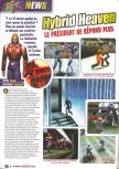 Scan of the preview of Hybrid Heaven published in the magazine Le Magazine Officiel Nintendo 14, page 1