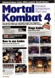 Scan of the walkthrough of Mortal Kombat 4 published in the magazine Nintendo Official Magazine 73, page 1