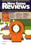 Scan of the review of South Park published in the magazine Nintendo Official Magazine 76, page 1