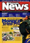 Scan de la preview de Monaco Grand Prix Racing Simulation 2 paru dans le magazine Nintendo Official Magazine 78, page 8